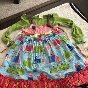 Matilda Jane Green and Blue Kids Dress